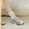 French retro Mary Jane shoes women's 2025 new summer gentle and versatile small leather shoes thick heel with skirt single shoes