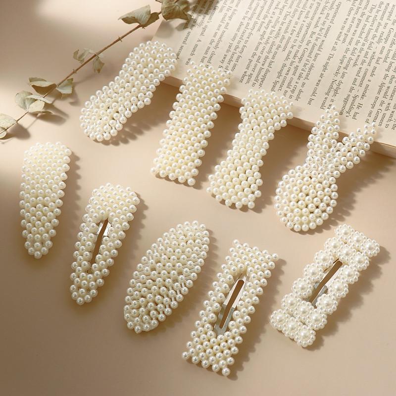 1PC Elegant BB Hair Pins Metal Fashion Barrettes Hairpins  Korea Chic Imitation Pearl Hair Clip Hair Styling Accessories
