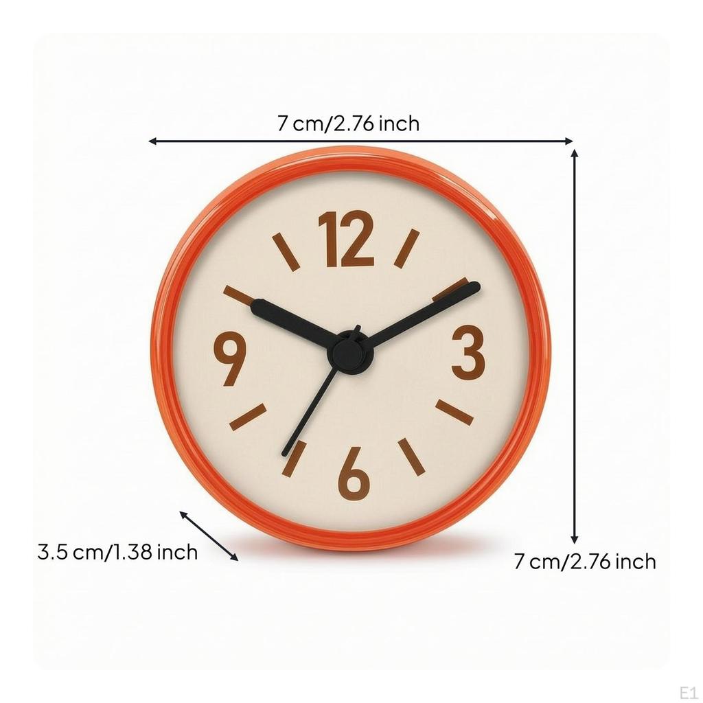 Suction Cup Wall Clock NoTools with WaterResistant for Renters, Students,