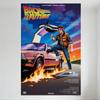 Back To the Future Metal Tin Sign, Steven Spielberg Robert Zemeckis Movie Poster, Retro 80s DeLorean Time Machine & Marty McFly