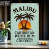 Vintage Tin Sign 8x12 Inch Tropical Beach Bar Art Decor