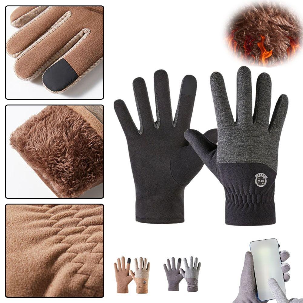 Thickening Touch Screen Gloves Warm Cycling Mittens Fashion Velvet Gloves  Outdoor
