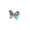 Temperament Girls Korean Women Fashion Jewelry Finger Rings Crystal Butterfly Open Ring
