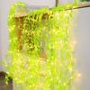 LED Green Leaf Rattan Copper Wire Lamp Maiden Heart Outdoor Courtyard Decorative Lamp Solar Branch Lamp Room Decoration Lamp