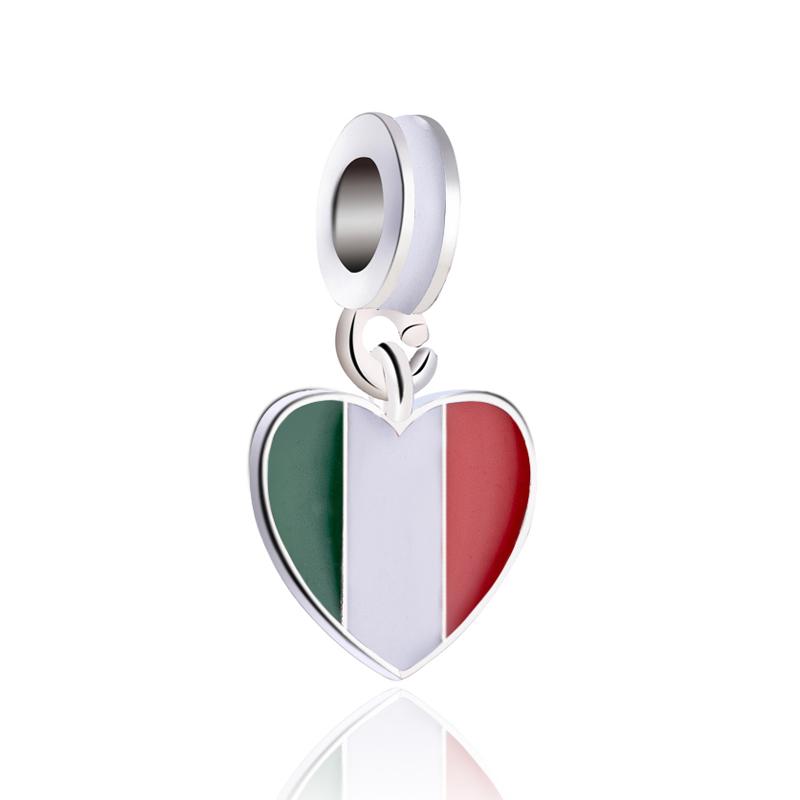 Einfacher Stil Nationalflaggen Anhänger Perlen Schmuckherstellung für Originalmarken Charms Armbänder Armreifen Schmuck für Frauen Geschenke