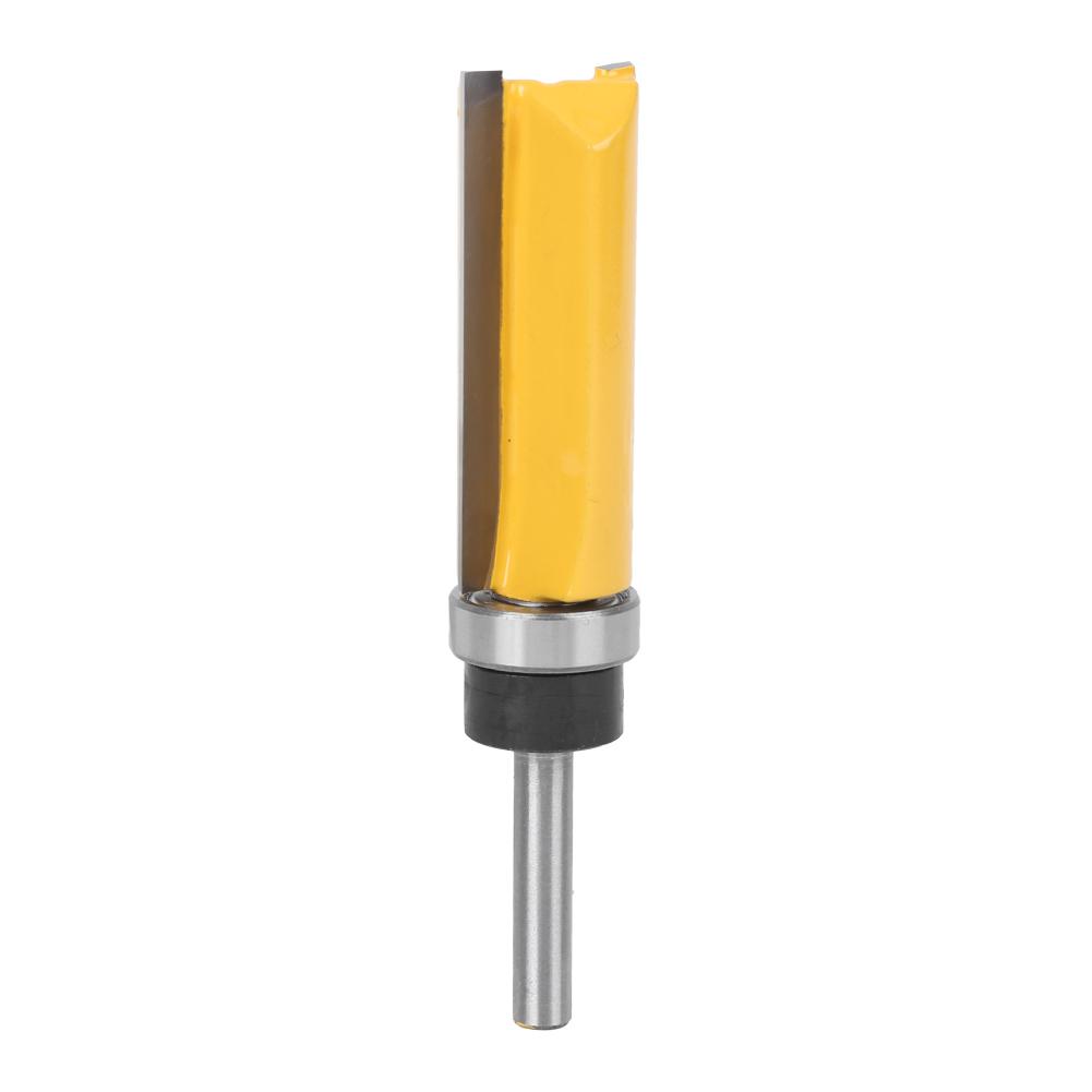 

14in Shank Woodworking Milling Cutter Carbon Steel Flush Router Bit Slotting Trimming Tool