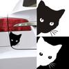 1/2Pcs Funny Car Cat Peeking Sticker Car Window Decoration Vinyl Decals 12x15cm Car Stickers Auto Exterior Decoration Decals