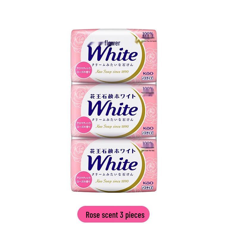 Kao Floral Rose Bar Soap (3-pack)