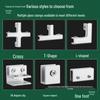 L-Shaped Right Angle Aluminum Kitchen Sink Clamp & Glass Shelf Clip