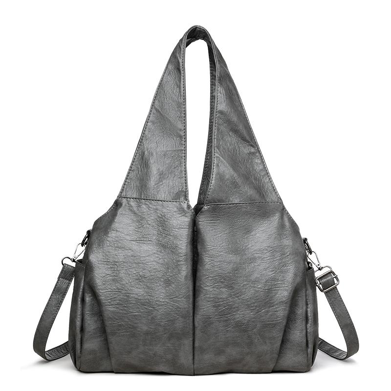 Tragetasche Damen Große Kapazität Umhängetasche Weiches Leder Schultertasche Unterarmtasche