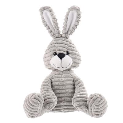Aprikosenfarbenes Lammgraues Cord-Häschen-Plüschtier für Kinder, weich und niedlich, flauschiges graues Cord-Häschen für Mädchen und Jungen, 23cm