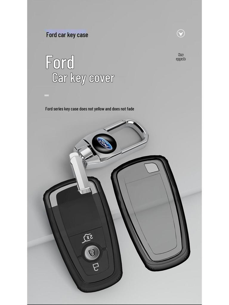 Ford Focus Key Case for Mondeo, Everest, Ecosport, Ranger - Transparent Shell for Men and Women