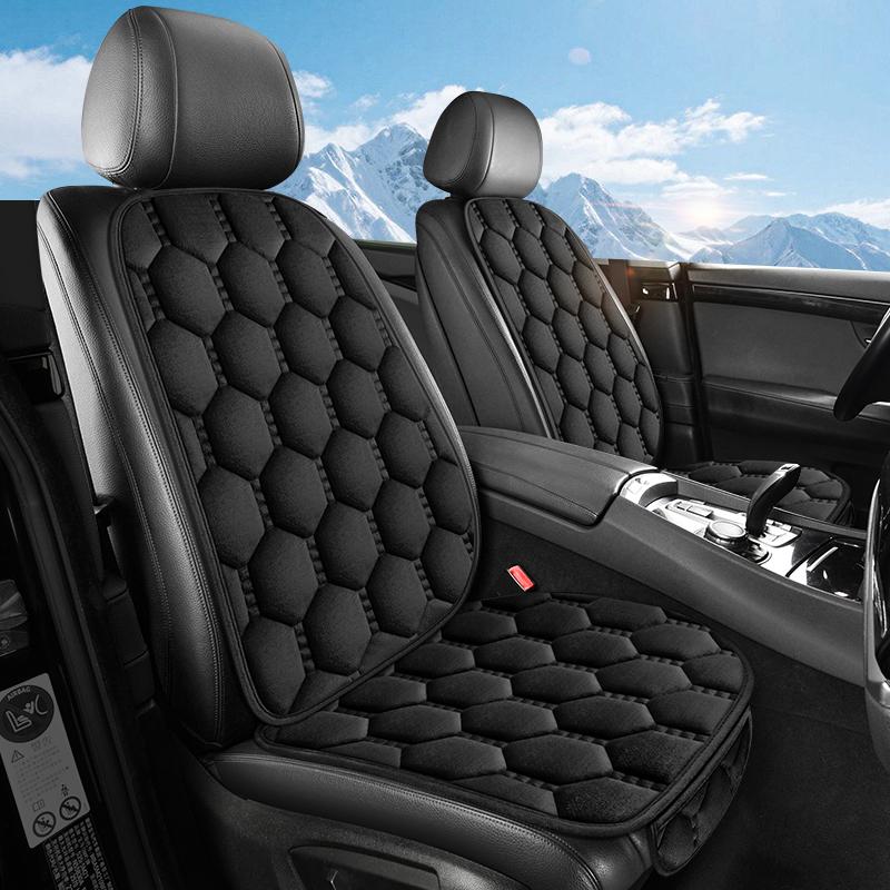Winter Warmth Thicken Auto Seat Cushion Universal For All Seasons Fleece Anti-Slip Backrest Pad Comfortable And Breathable