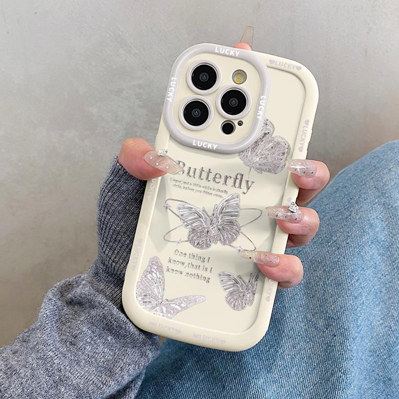 Premium Butterfly Suitable for Apple 17promax Mobile Phone Case Iphone15pro with Lanyard 14 Women's Model 13 Original