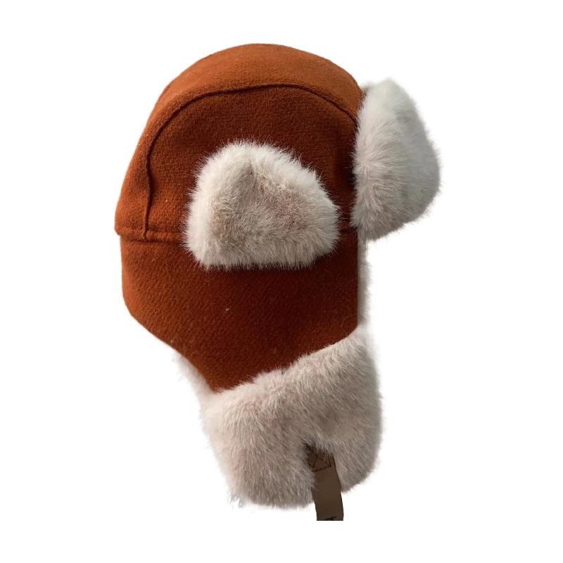 Hat Korean Version of Winter Men and Women Northeast Lei Feng Hat Outdoor Cycling Windproof Cold Thickened Warmth Plus Velvet Ear Protection Hat