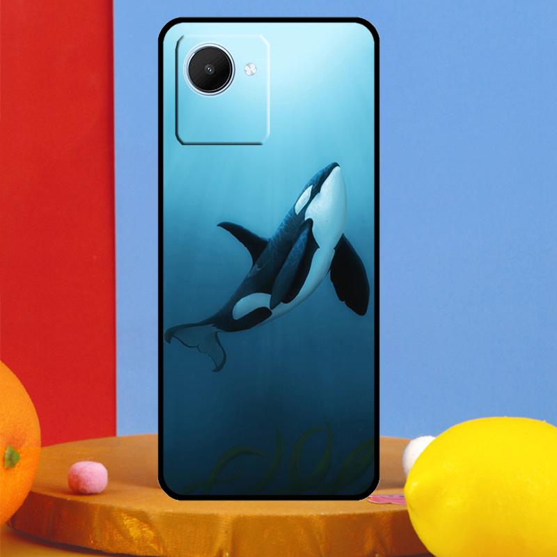 Cartoon Whale For Realme GT5 GT Neo 6 9 10 11 12 Pro Plus C21Y C25s C30 C31 C33 C35 C51 C53 C55 C67 Case