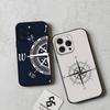 Fashion Vintage Compass Black Phone Case That Fits For IPhone 17,16,15,11,13,14 Pro Max,Plus,X,Xr,Xs Max,13Mini