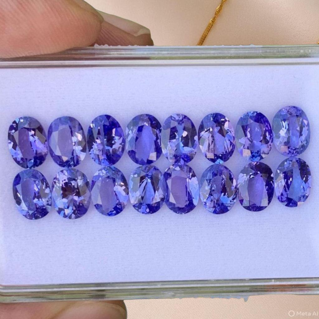 AA Color Natural Tanzanite Gemstone Lot, Loose Oval Cut AA Quality Gemstone.