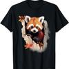 Panda Roux Œuvre d'Art Murale Motif Amateurs d'Animaux Motif Faune T-Shirt