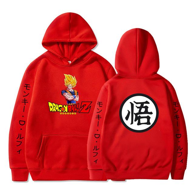 Anime Kreskówka Spersonalizowany Nadruk Sweter Męski i Damski Luźny Pulower Bluza z Kapturem