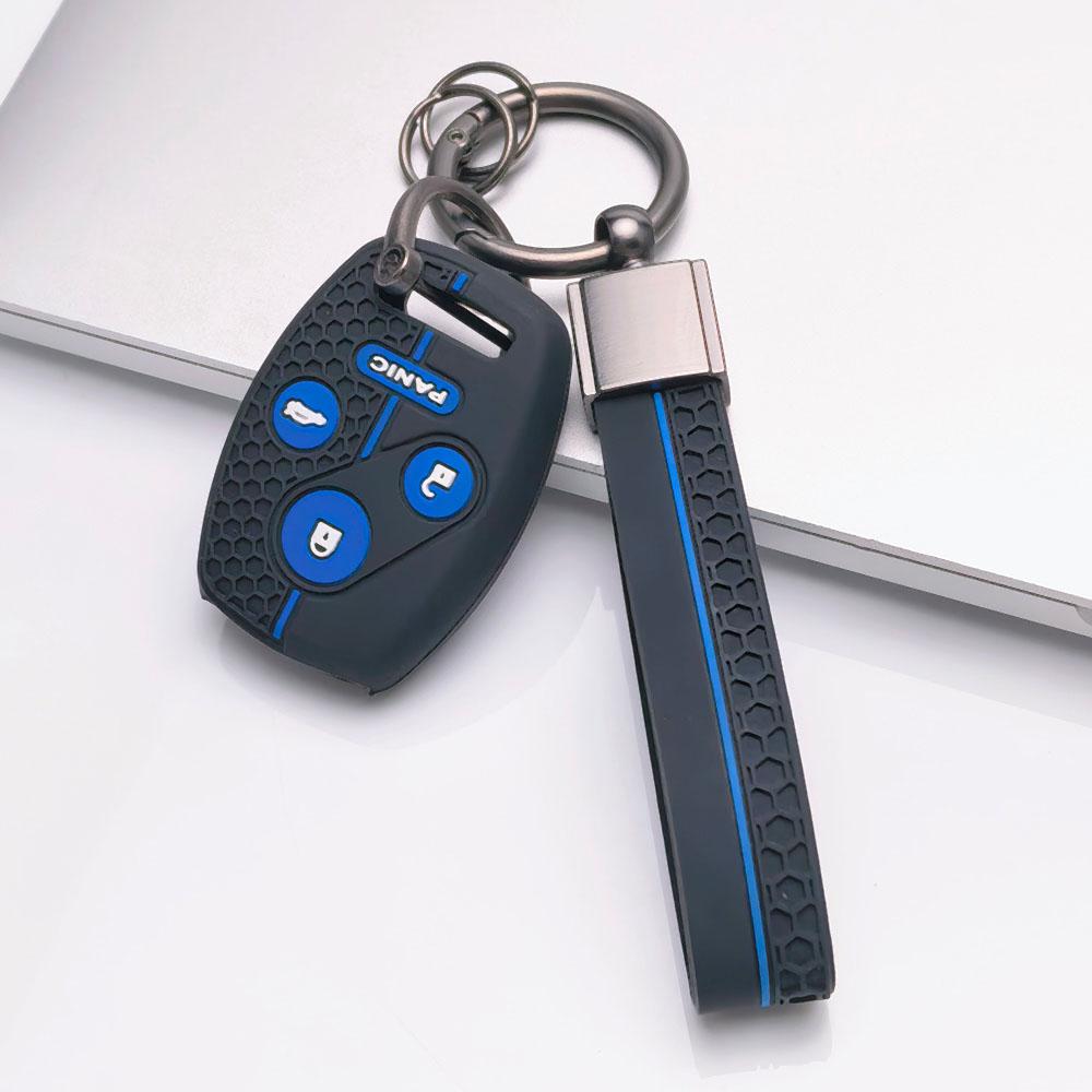 Silicone Car Key Cover Keychain for Honda Civic Accord CR-V Fit Jazz HR-V Vezel City Civic Accord CR-V Fit Jazz HR-V Vezel City Hybrid