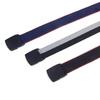 Striped Canvas Belt with POM Steel Buckle - Casual Woven Cotton Design
