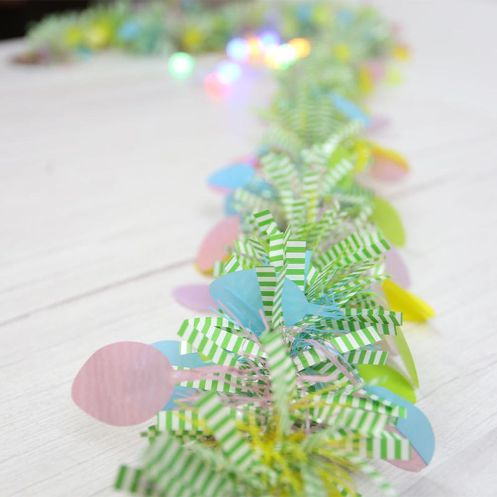 1PC 2m Festive Party Decorations Easter Scene Arrangement Egg Hanging with Top Strip Stage Background Decorative Color Strip