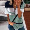 Fashion Women's T-shirt Summer New Style Women's Zipper Printing Loose Soft Short-sleeved Top
