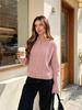 Hooded Twist Knitted Cardigan Zipper Rhombus Twisted Long-sleeved Knitted Jacket Korean Casual Autumn and Winter Women's Clothing