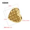 Unique Round and Heart-Shaped 3D Spacer Beads, Gold-Plated Brass Metal Beads DIY Crafting Supplies for Necklaces Bracelets:VZ446