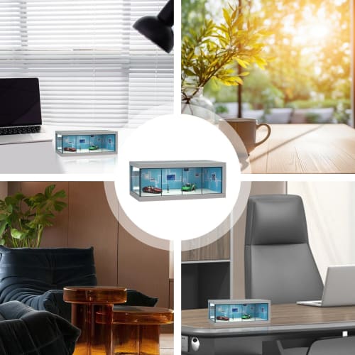 Illuminated LED Display Case, Car Model Display Cabinet | 1/64 Scale Model Car Display Cabinet | Vehicle Toy Organizer, Space-Saving Display Case with