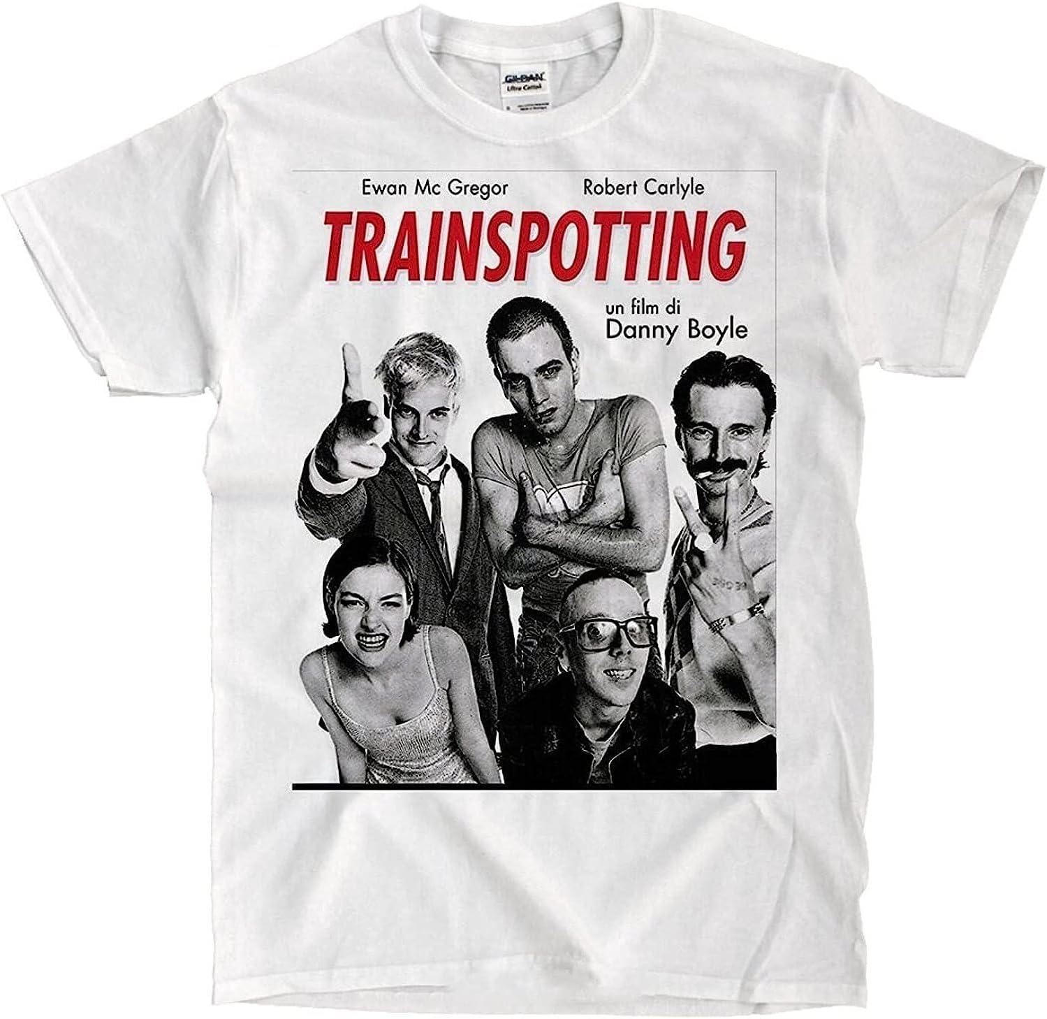 Men T Shirt Trainspotting Poster White Shirt Fashion D for Summer Tee Shirt T-Shirt Women L белый