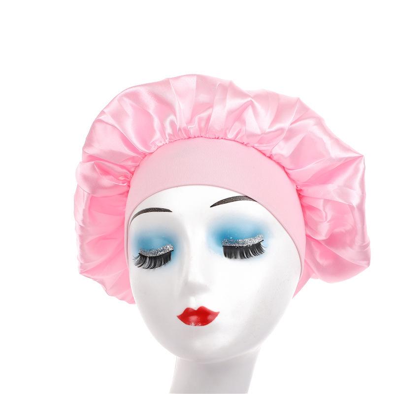 "Extra-Large Silk Sleep Cap with Bowknot – Beauty Hair Care Turban Hat"