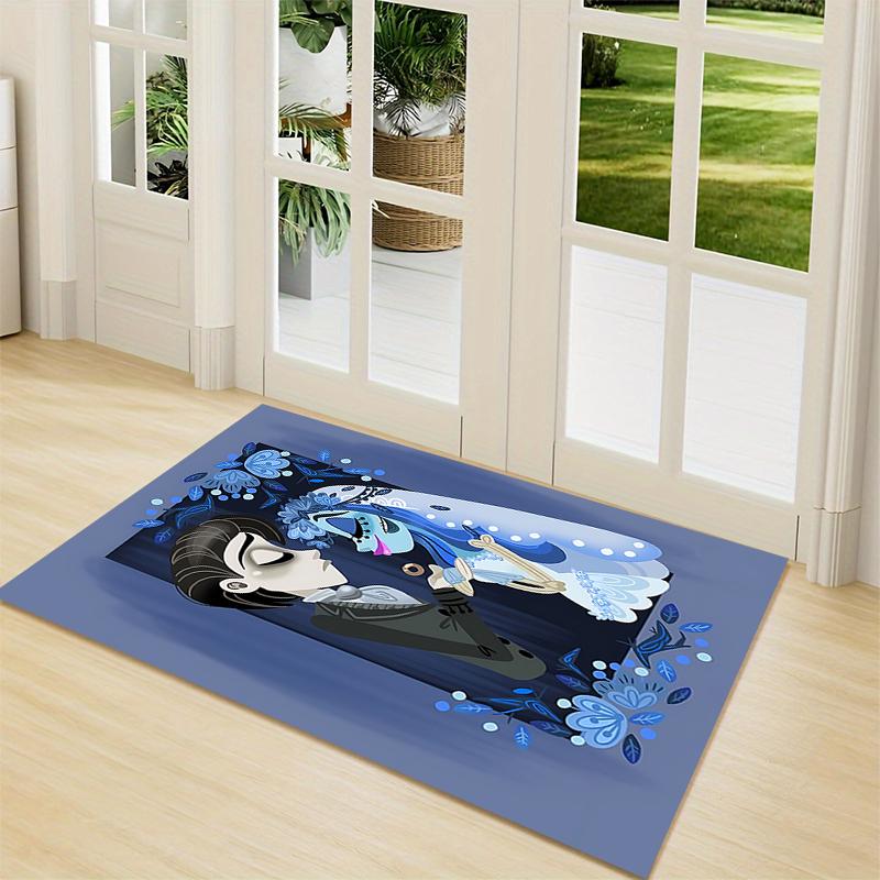 1Pc Blue Spirit Butterflies Carpet Rug Customizable Soft Washable Antislip Home Living Room Sofa Mats Personalized Rug 0917159