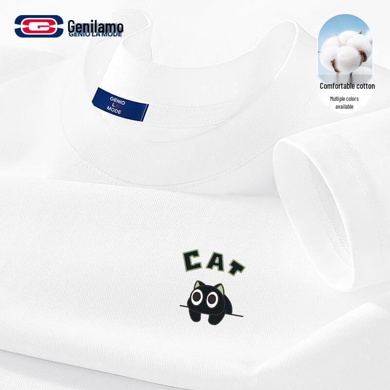 GENIOLAMODE Men s Pure Cotton Long-Sleeve Casual T-Shirt XL