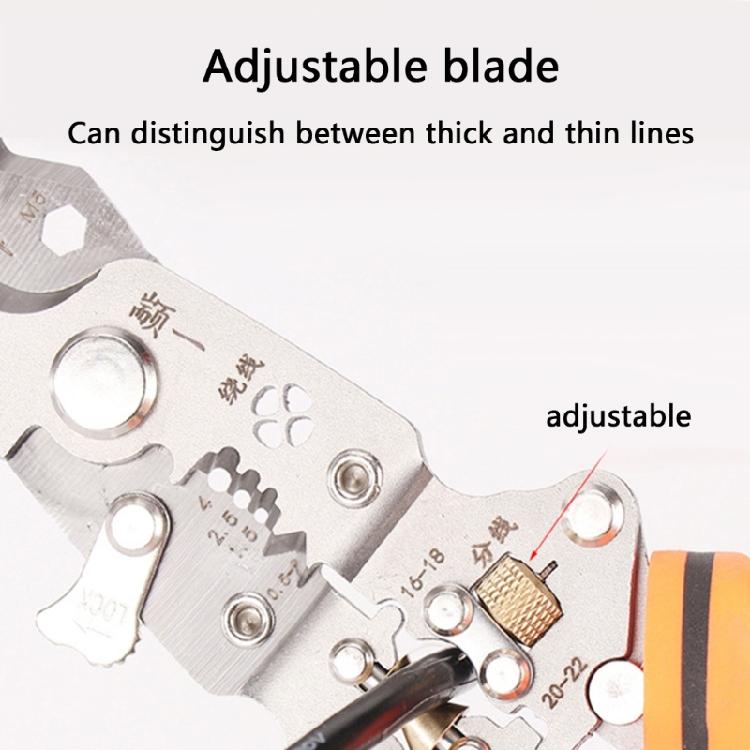 8inch Foldable Wire Stripping Pliers Crimper Cable Cutter Crimping Pliers Terminal Wire Stripping Shearing Cutting