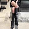 Wide boots, new big tube circumference women's boots, pointed toes, thin heels, stacked boots, large size over-the-knee boots.