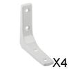 2xHeavy Duty Shelf Bracket Wall Hanging Shelve L Shaped Brackets White 3Inch , 3Inch, 4 Pcs