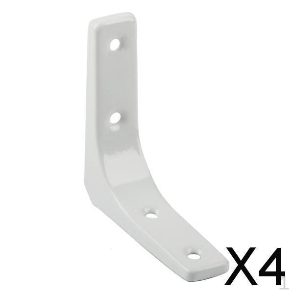 2xHeavy Duty Shelf Bracket Wall Hanging Shelve L Shaped Brackets White 3Inch , 3Inch, 4 Pcs