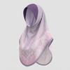Chiffon Hijabs Women Head Wrap Square Scarf Floral Print Turban Cap
