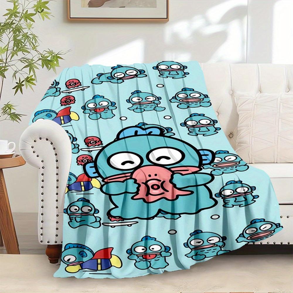 

1pc Cute Ugly Fish with Pink Octopus Design Blanket - Home Decor, Seasonal Use, Cozy, Machine Washable, Suitable for All Ages, Gift for Ever 130x150cm