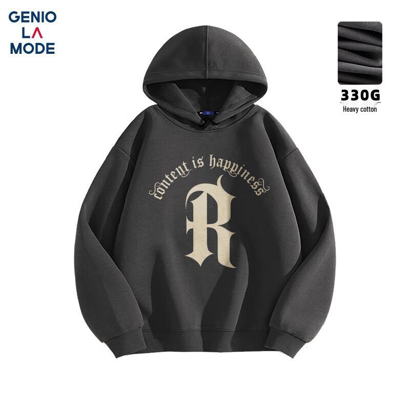 

GENIOLAMODE Men s Hooded Letter Print Sweatshirt 3XL