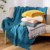 130x220CM Sofa Blanket Retro Diamond Wool Blanket Color Knitted Bed End Bed Matching Towel Bed Tail Towel Cover Blanket