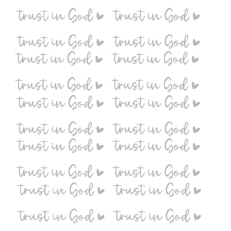 20pcs Trust In God Mirror Decals Spiritual Car Window Stickers Trust In God Rearviews Decals Car Spare for Car Mirrors