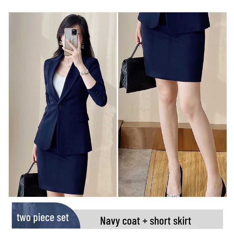 2026 Women's Gray Professional Suit Set - High-End Interview & Workwear (Spring/Autumn)