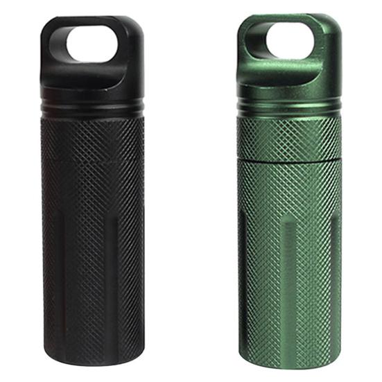 Waterproof Mini Aluminum Pill Box Case Bottle Holder Outdoor Emergency Container