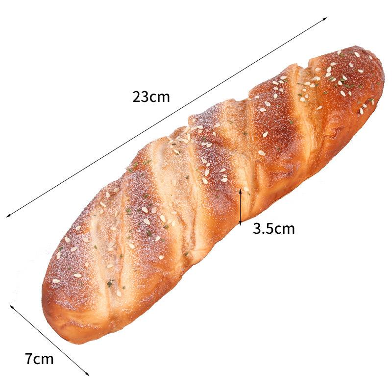 Umělý chléb Dort Toast Měkký PU Model bagety Potravina Falešný chléb Simulační ozdoby Pekárna Dekor Fotografie Rekvizity