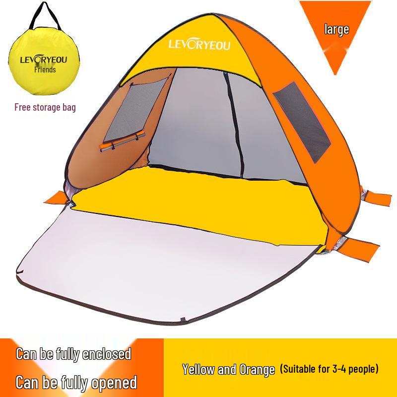 Automatic Double Person Tent with Sunshade & Easy Setup for Beach, Park, & Fishing