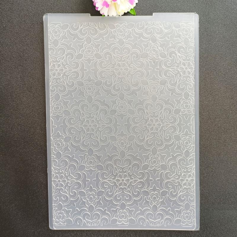 3D Embossing Folder Uneven Plastic Round Flower Embossing Template Handmade Art Craft Supplies DIY Card Making