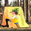 1pc Pippi Longstocking Outdoor Personalized Flannel Blanket, Soft, Lightweight Personalized Flannel Blanket, Digital Printing,